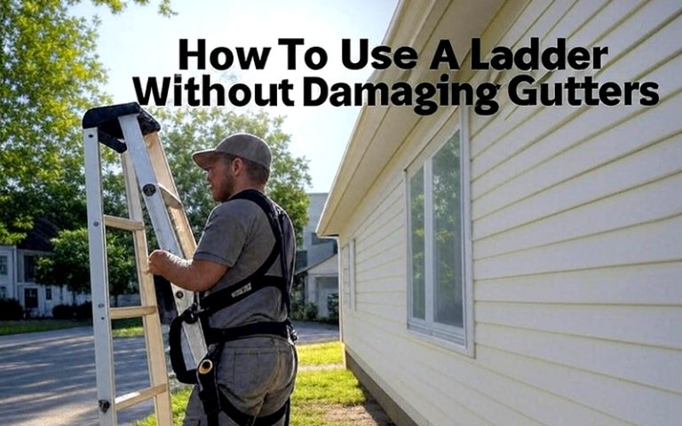 How to Use a Ladder Without Damaging Gutters